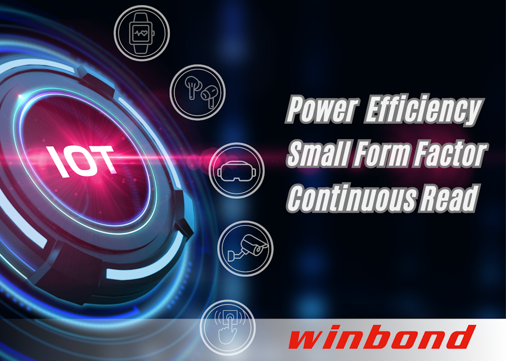 Winbond presenta su última Flash QspiNAND de 1 Gb para dispositivos IoT portátiles y de bajo consumo