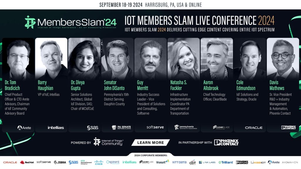 La IoT Community presenta su agenda para la 'IoT Members Slam Live Conference 2024' en Harrisburg y online