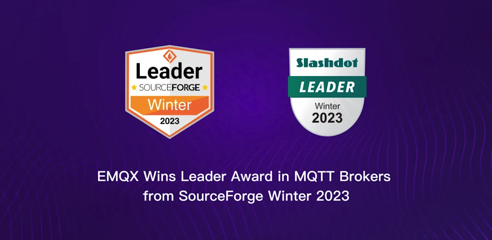 EMQX gana el premio Winter 2023 Leader Award en MQTT Brokers de SourceForge