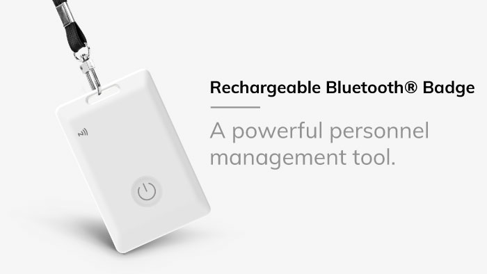 La gestión de personal es más sencilla que nunca con la insignia Bluetooth® recargable de Minew