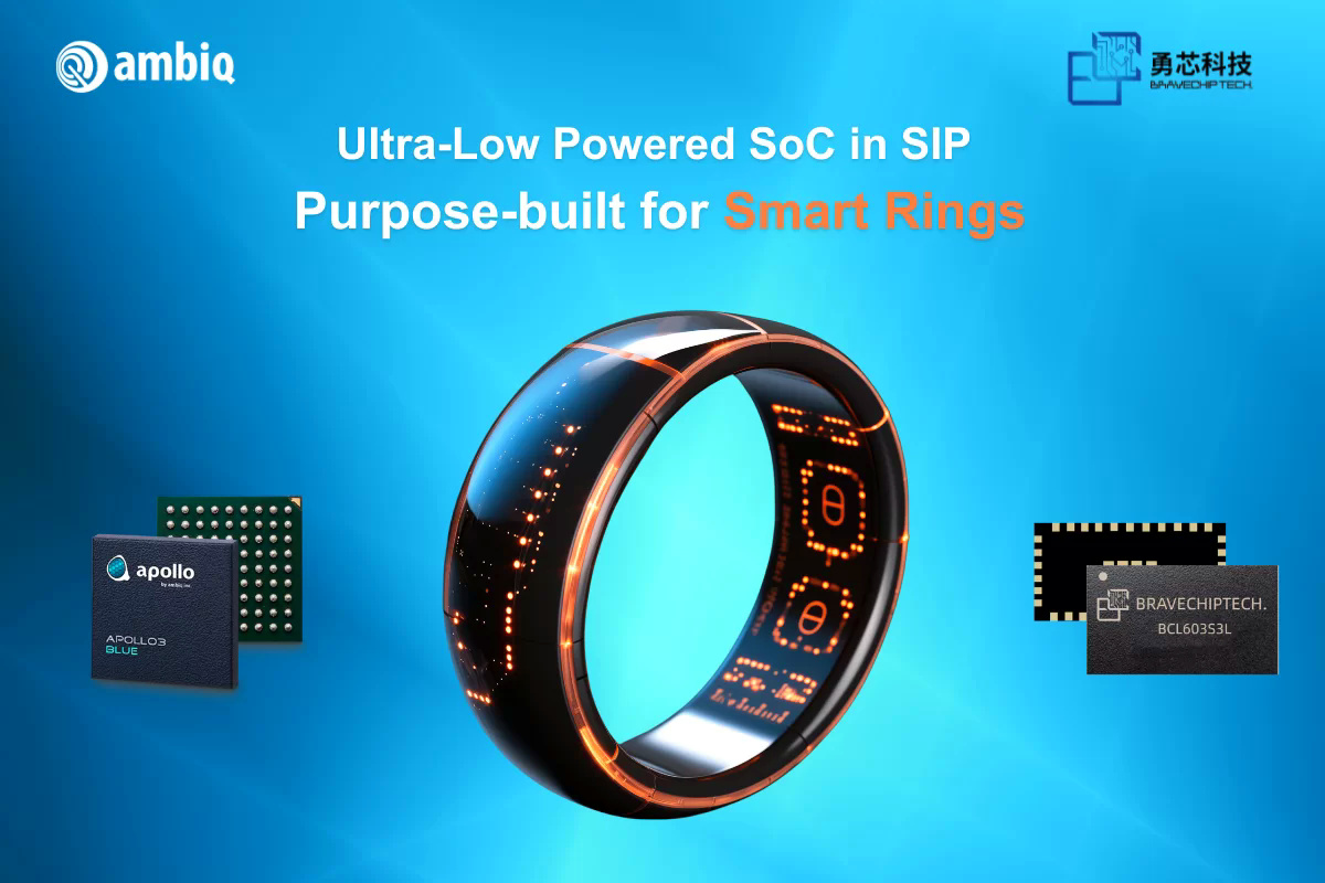 Bravechip y Ambiq lanzan solución de bajo consumo para anillos inteligentes con el chiplet BCL603S3L