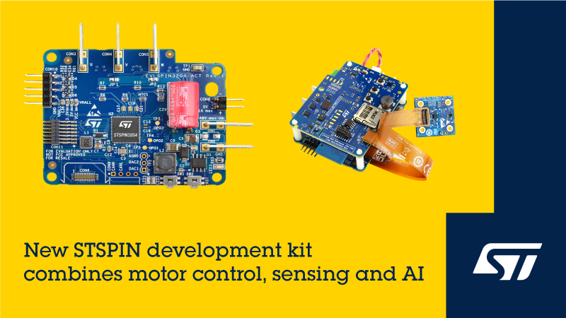 STMicroelectronics revoluciona la construcción de actuadores inteligentes con su nuevo diseño que combina control de motor, detección y edge AI