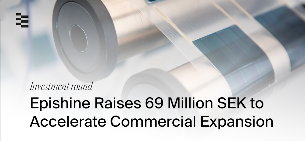 Epishine recauda 69 millones de coronas suecas para acelerar la expansión de sus revolucionarias células solares orgánicas impresas