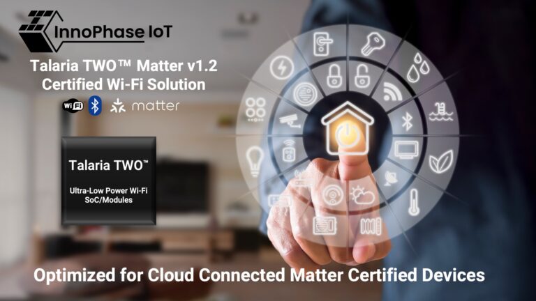 InnoPhase IoT lanza el chip Talaria TWO con certificación Matter v1.2 y Wi-Fi de bajo consumo para hogares inteligentes