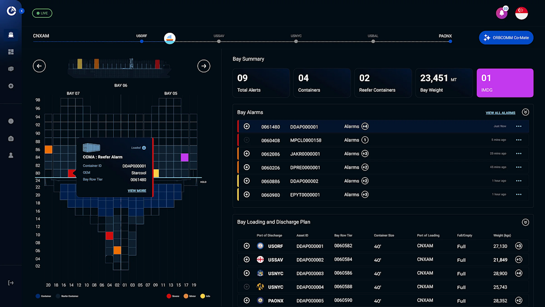 ORBCOMM presenta CrewView para digitalizar la visibilidad de contenedores en altamar
