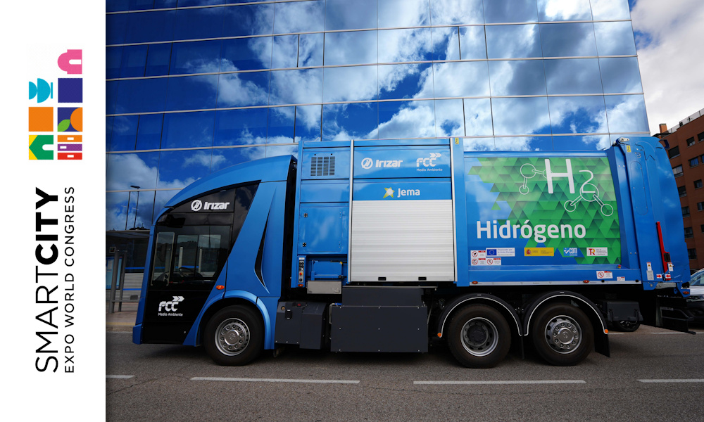 FCC Medio Ambiente presenta en el Smart City Expo World Congress su innovador H2TRUCK, un camión urbano eléctrico de hidrógeno finalista en los World Smart City Awards 2024