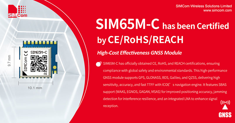 SIM65M-C: un módulo GNSS de alta rentabilidad diseñado para diversas aplicaciones de seguimiento