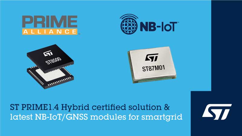STMicroelectronics destaca en Enlit Europe con soluciones innovadoras para la conectividad híbrida y redes celulares IoT