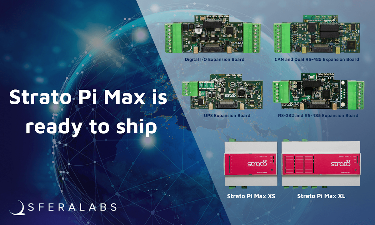 Sfera Labs lanza Strato Pi Max, un controlador industrial modular basado en Raspberry Pi CM4