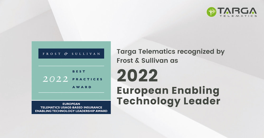 Targa Telematics recibe el premio ‘Europe Enabling Technology Leadership 2022’ de Frost & Sullivan