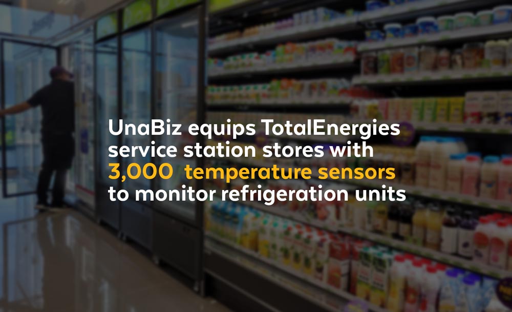 UnaBiz equipa las tiendas de las estaciones de servicio TotalEnergies con 3.000 sensores de temperatura para controlar las unidades de refrigeración