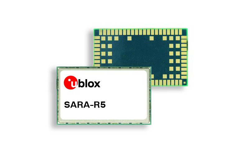 El módulo SARA-R5 LTE-M de u-blox, totalmente certificado en Japón, proporciona GNSS integrado y seguridad IoT de principio a fin