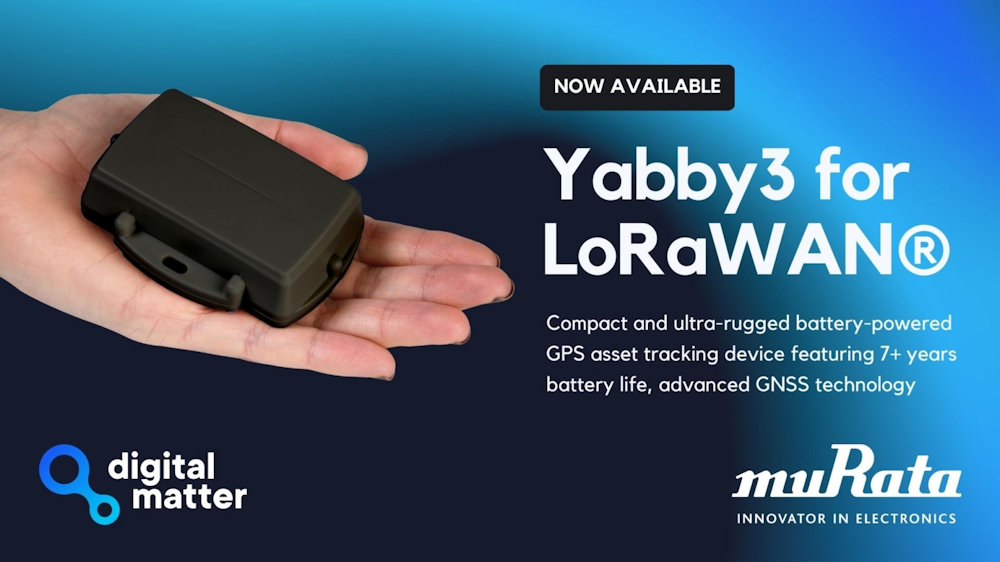Ya está disponible el GPS a pilas Yabby3 para LoRaWAN