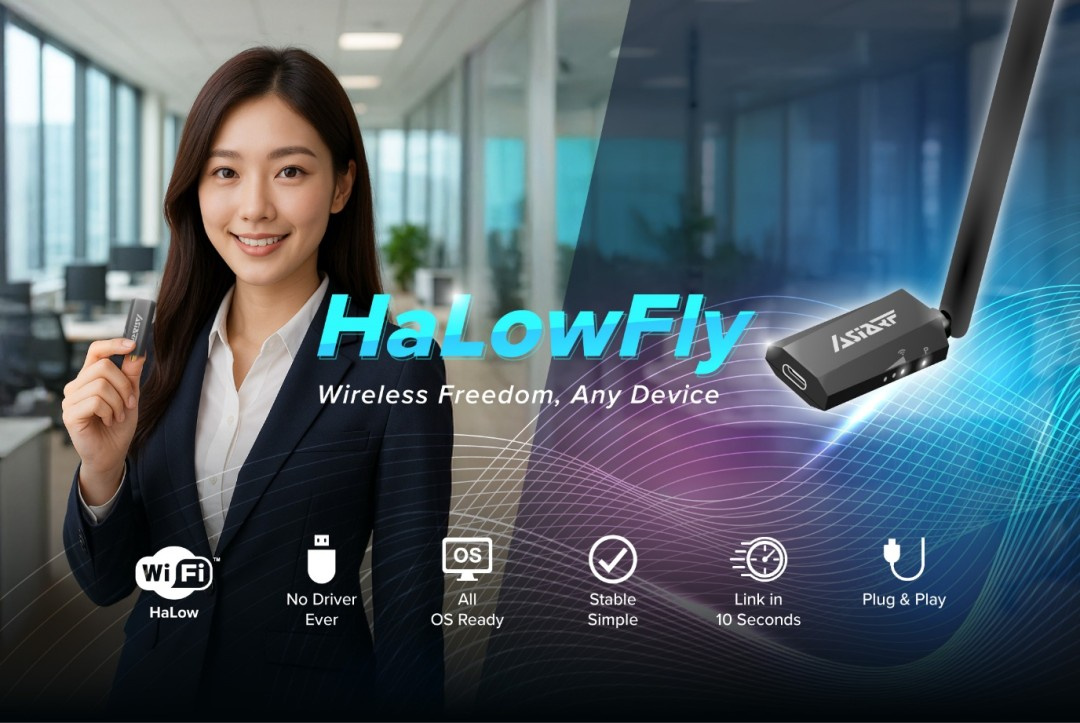 AsiaRF lanza HaLowFly USB, el adaptador Wi-Fi HaLow que conecta IoT en segundos