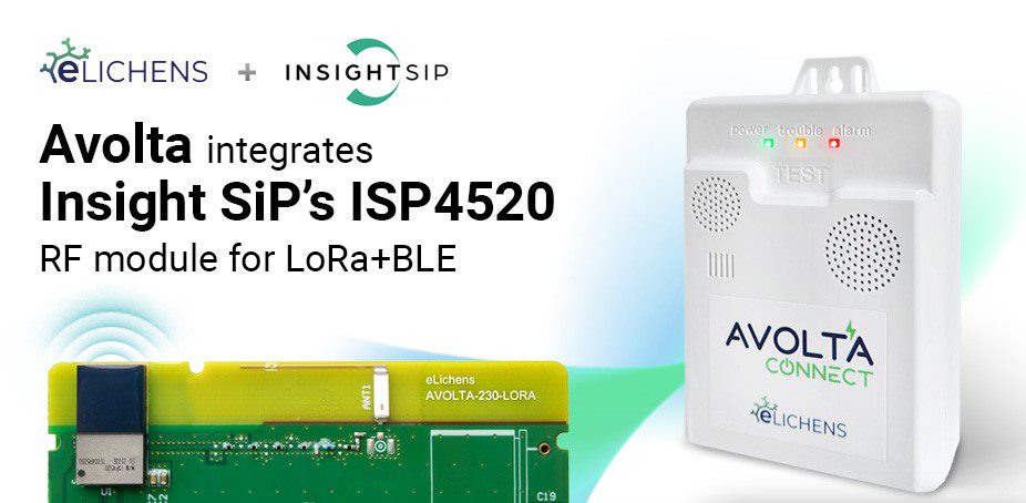 eLichens integra el módulo RF ISP4520 de Insight SiP en su detector de gas natural conectado Avolta
