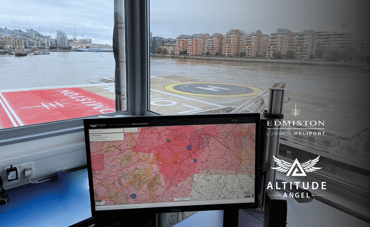 El helipuerto de Londres despliega la plataforma de servicios de autorización de Altitude Angel