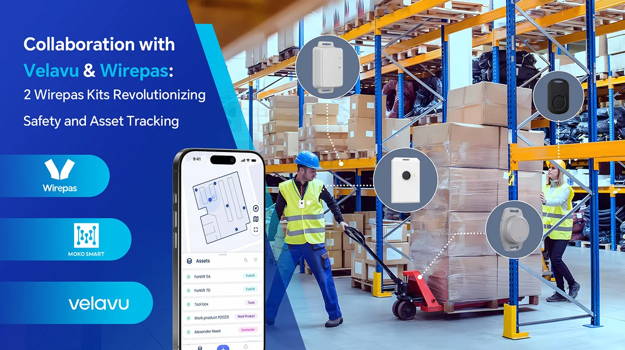 Velavu, Wirepas y MOKOSMART lanzan soluciones conjuntas para seguridad y rastreo en IoT industrial