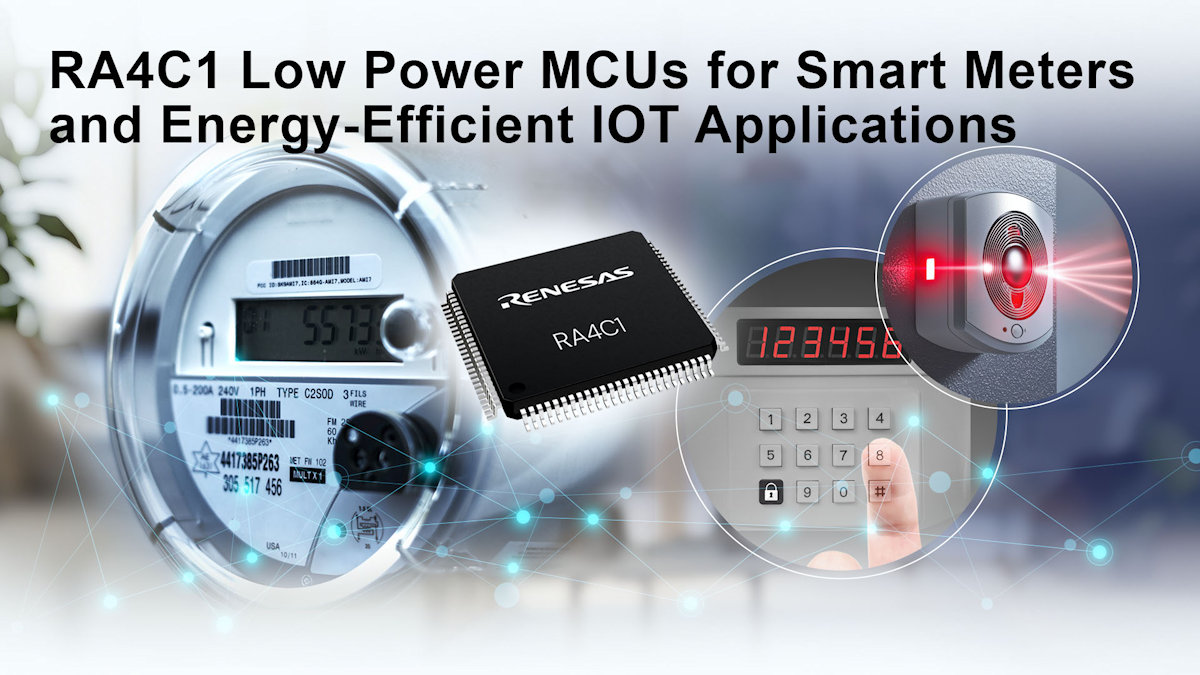 Renesas presenta RA4C1, la nueva familia de microcontroladores para medición inteligente