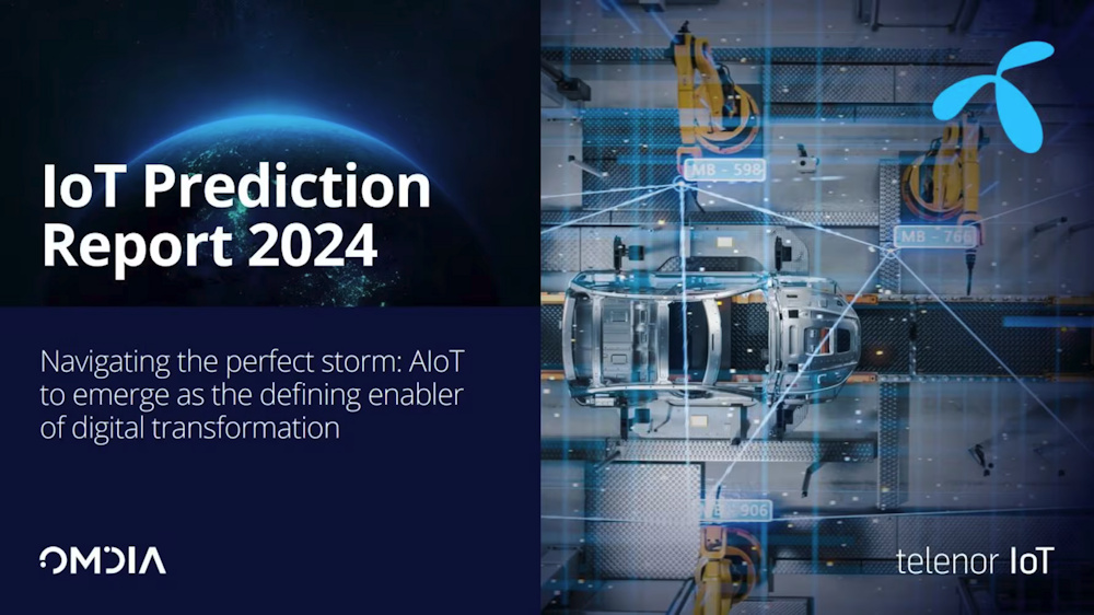 El informe de Telenor IoT, 'Predictions Report 2024', identifica la IAoT como motor clave de la transformación digital