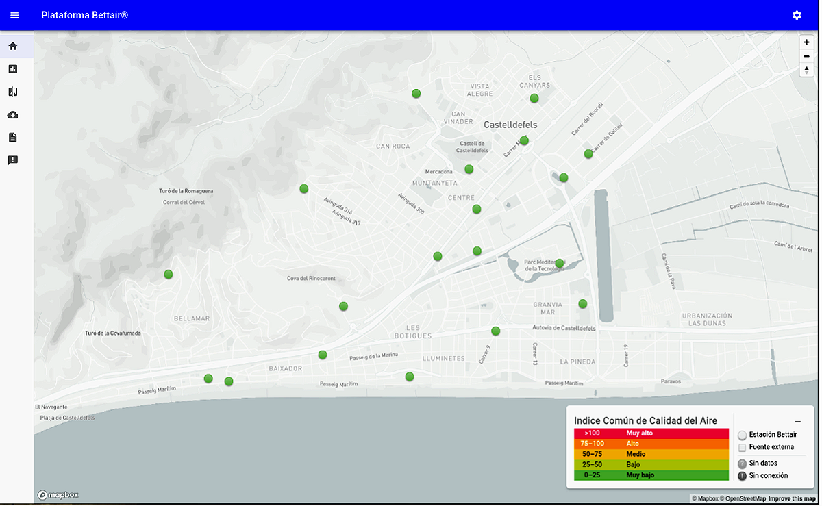 Inteligencia Ambiental en Castelldefels (Barcelona): implementación de una red para medir la calidad del aire en tiempo real