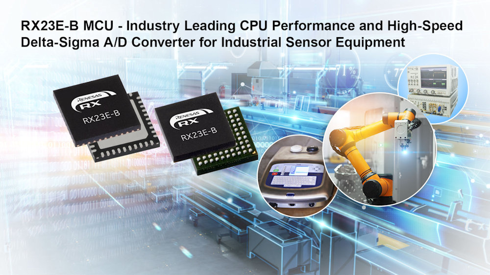 Renesas presenta una MCU RX de 32 bits con front-end analógico de alta velocidad y precisión para sistemas de sensores industriales de gama alta