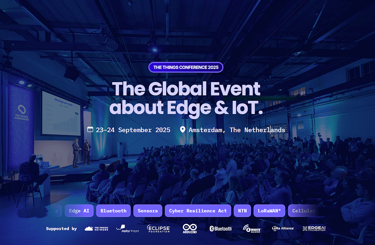 The Things Conference 2025 reunirá en Ámsterdam a más de 1.500 expertos del IoT