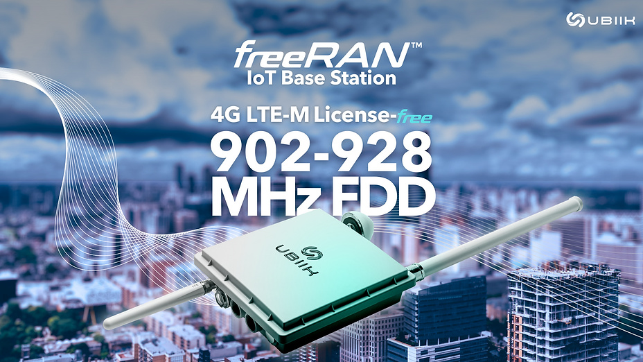 Ubiik lanza su revolucionaria estación base LTE-M freeRAN, certificada por la FCC para la banda de 915MHz exenta de licencia